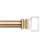 Mode Premium Collection Diameter Wall Mounted Rod Set with Clear Square Finials-63562231-63562234