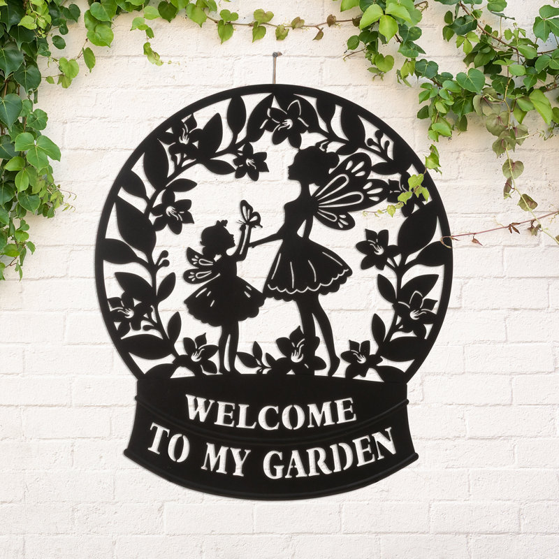 Piquet de jardin 30 po en métal «Welcome To My Garden»
