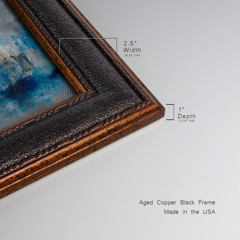 «Quiet Wind II», reproduction d'un seul cadre photo sur toile, H 25 po x l 45 po, Toile encadrée cuivre vieilli / noir