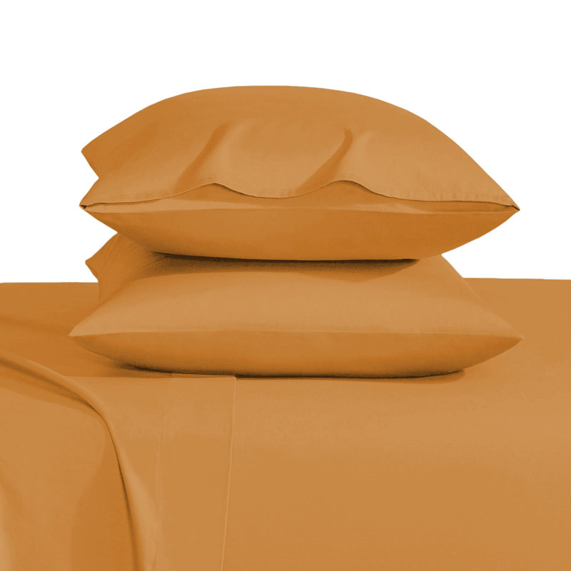 Microfiber Pillow Cases – Soft & Breathable (Set of 2), Ochre