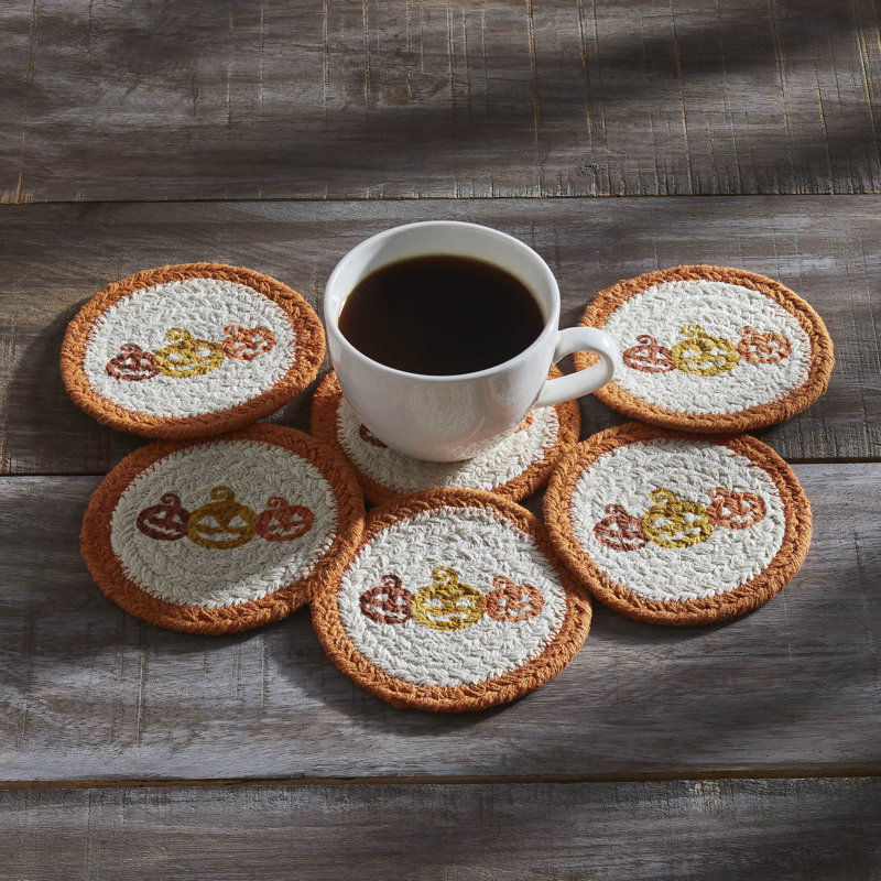 Ensemble de 6 sous-verres au pochoir Country Country