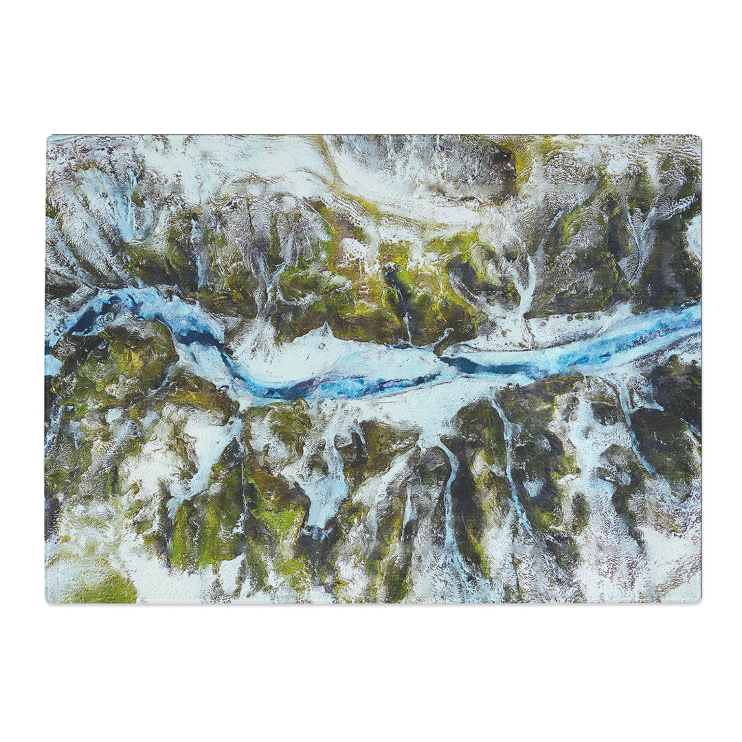 Mountain Ravine in Iceland Painting Chopping Board