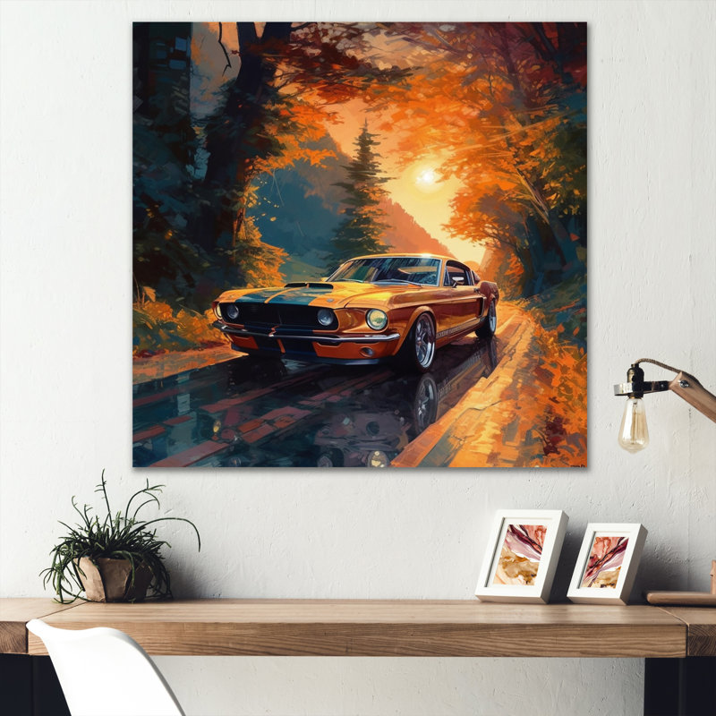 Muscle Car Late Drives I - impression, Toile tendue, H 16 po x l 16 po x P 1 po