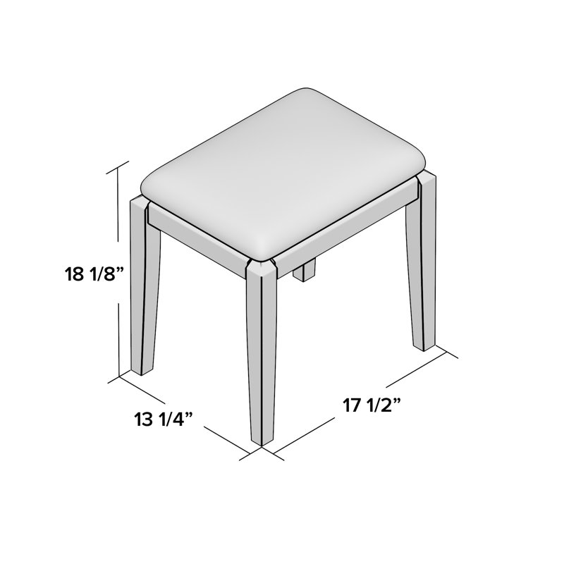 Andalusia Solid Wood Accent Stool, Espresso