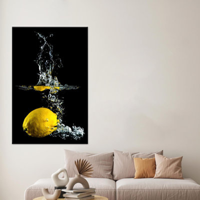 Impression sur toile Modern Kitchen: cadre noir élégant, toile blanche encadrée 1P