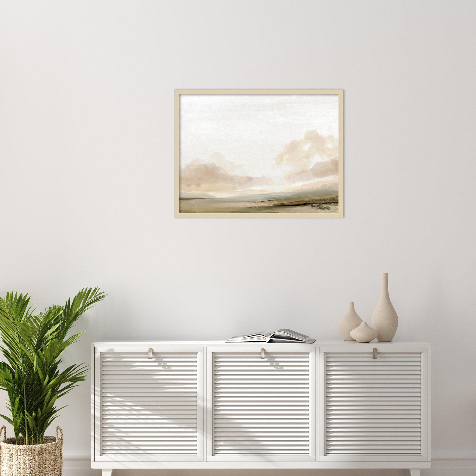 Southern Landscape Print by Dan Hobday, Brown, 25" H x 33" W x 1" D