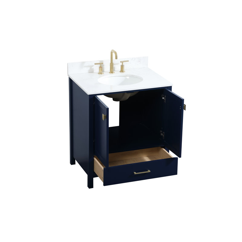 Ensemble de meuble-lavabo simple 30 po, Bleu