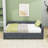 2 Drawers Full Upholstered Daybed, Semi-Closed Design-94353666