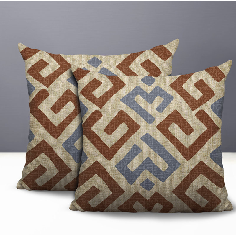 Coussin intérieur / extérieur Tara, Ocre, 18 x 18