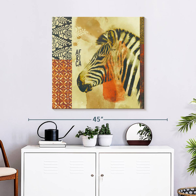 Crowle Zebra Afrique, H 30 po x l 30 po