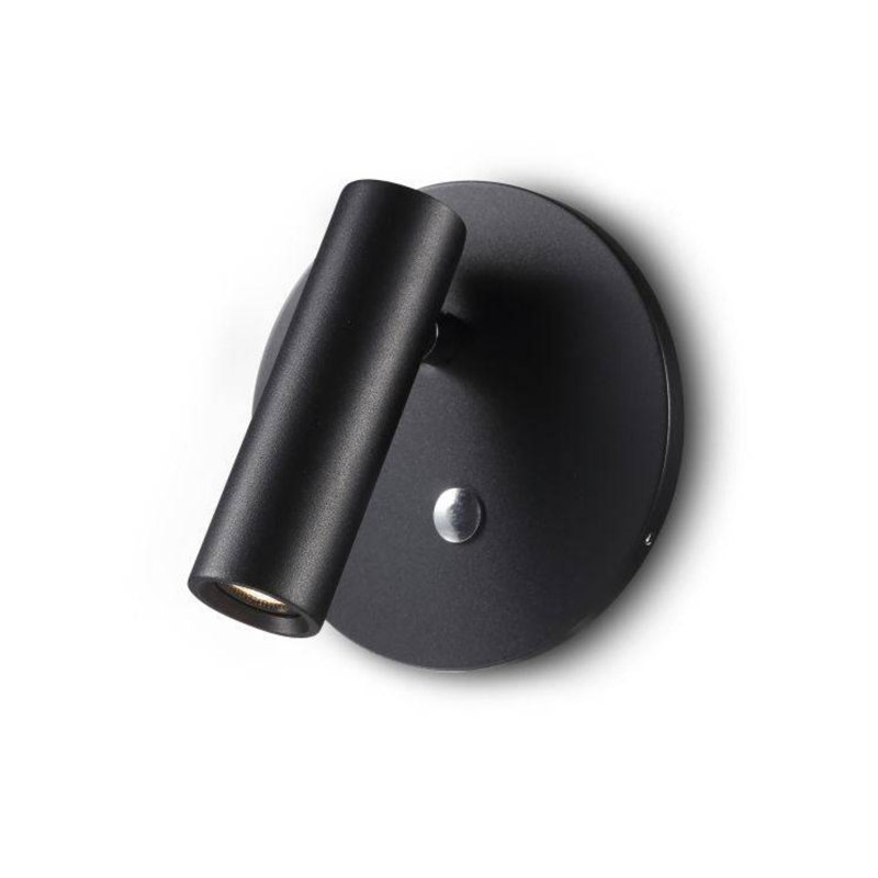 UltraBeam Black Recessed Bedside LED Reading Light 3 Watt 3000k Warm White LED