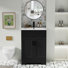 Meuble-lavabo simple 24 po avec comptoir en céramique Breonica
