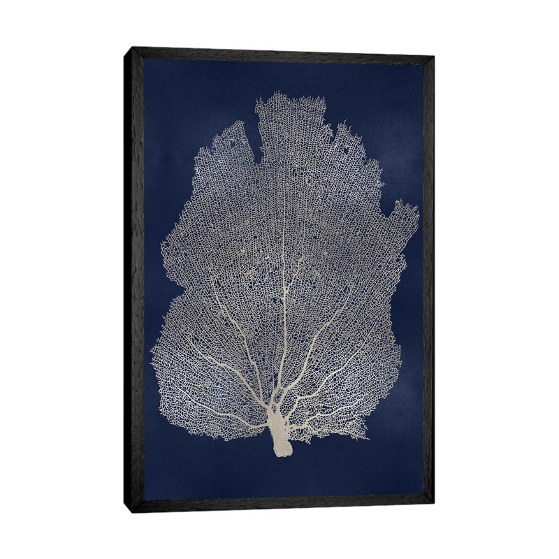 Sea Fan I by Melonie Miller - Print on Canvas, 66.04cm H x 45.72cm W x 3.81cm D, Black Floater Framed
