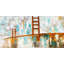 Golden Gate avec reproduction de taches de peinture turquoise sur toile