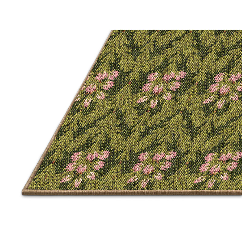 Performance Wool Floral Indoor Rug, Rectangle 7' x 9'
