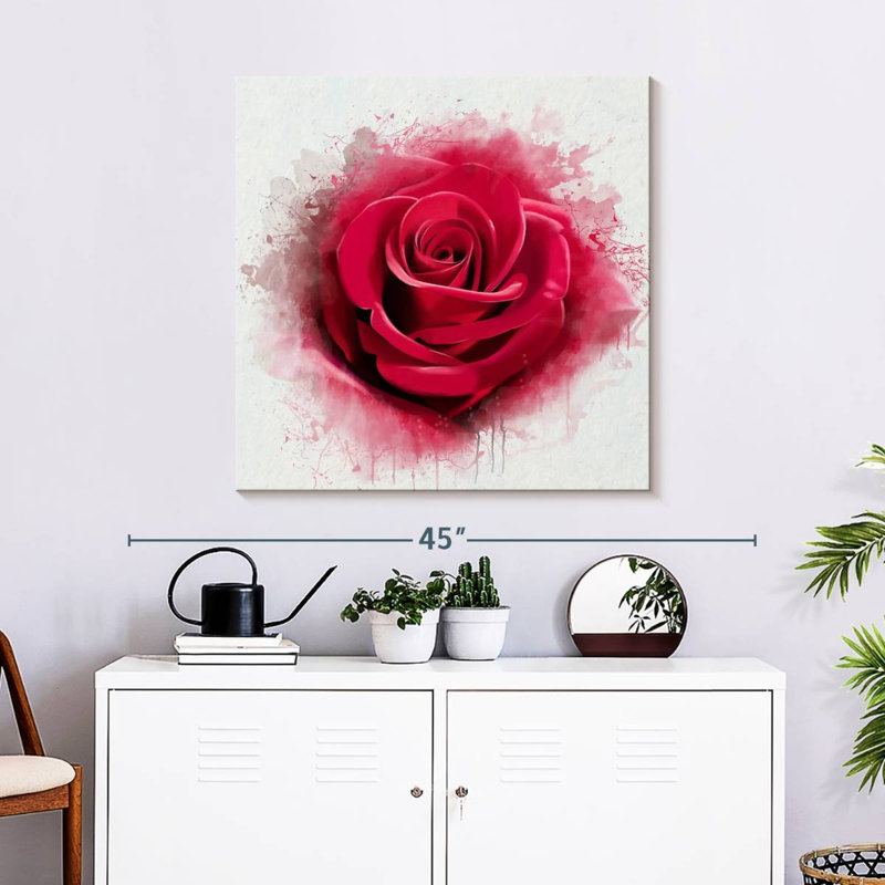 Rose rouge Harnek, H 30 po x l 30 po