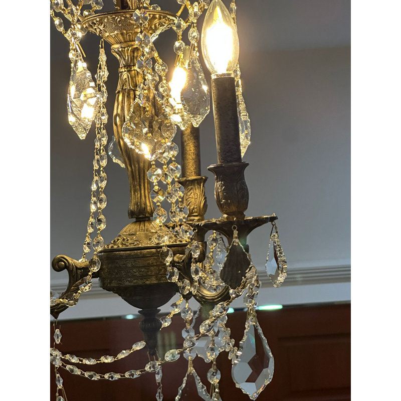 Lustre traditionnel / classique à 3 lumières de style bougie Toller, Bronze