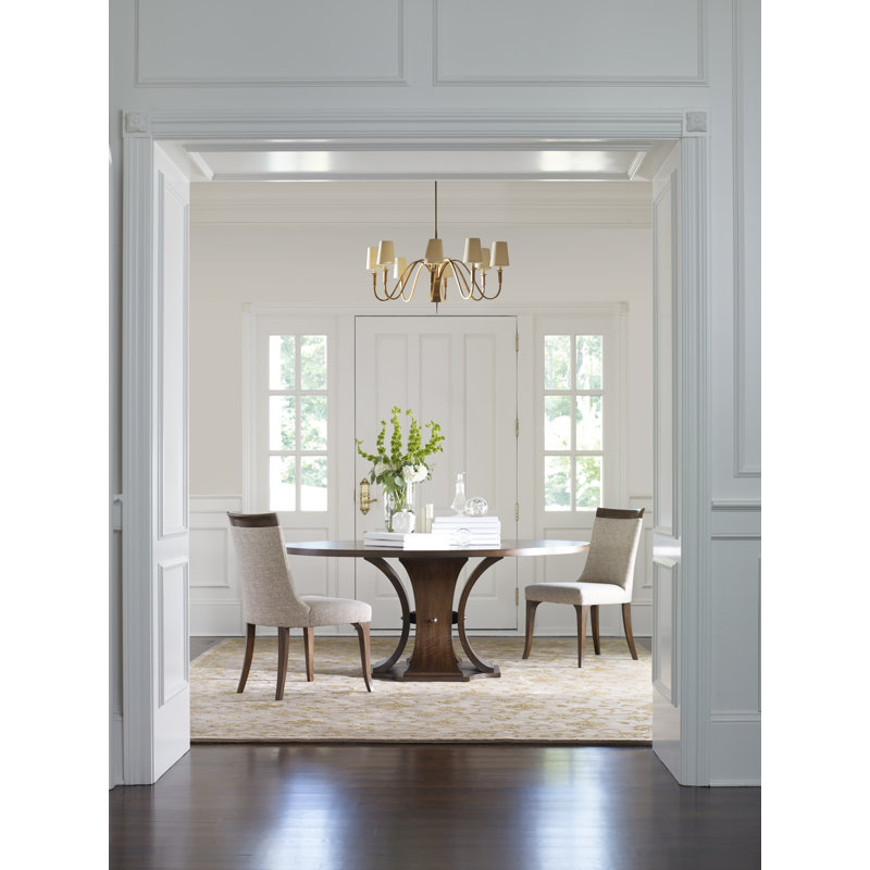 Sanford Round Solid Wood Dining Table, 72" W x 72" L, Brunette