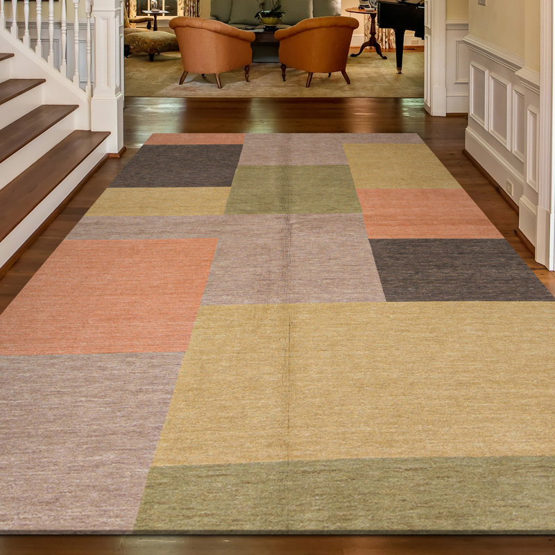 Hand Woven Wool Geometric Area Rug