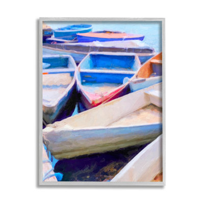 Chaloupes au quai, peinture par Graffi * Tee Studios