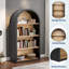 Bibliothèque arquée avec tablettes de rangement