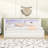 Upholstered Twin Daybed with Trundle, LED Lighting and USB Ports-106490994