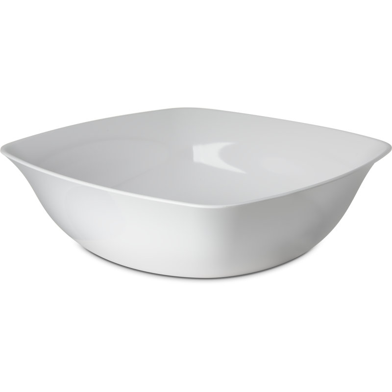 Mélamine 8 pte Bol de service carré évasé, Blanc