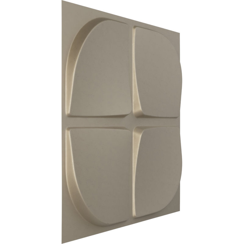 Panneau mural décoratif 3D Edmund EnduraWall l 19 5/8 po x H 19 5/8 po, argent métallique métallique (couvre 2,67 pieds carrés)