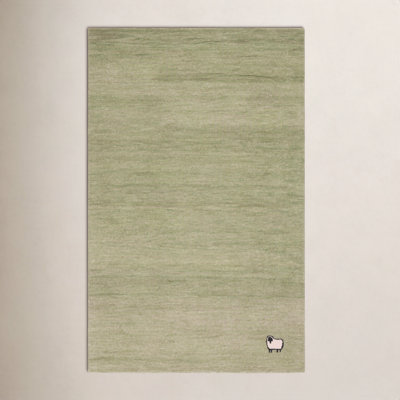 Racheal Light Green Hand-Tufted Wool Rug
