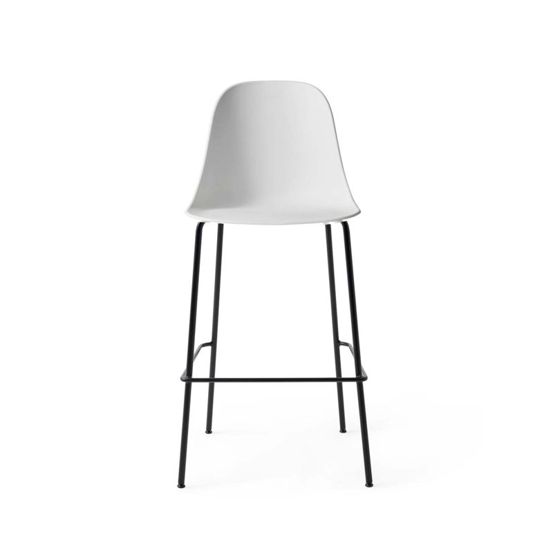 Harbour Upholstered Bar Stool with Metal Frame, Dakar 0842 Black Genuine Leather, Bar Stool (28.7" Seat Height)
