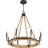 8 - Light Dimmable Wagon Wheel Chandelier