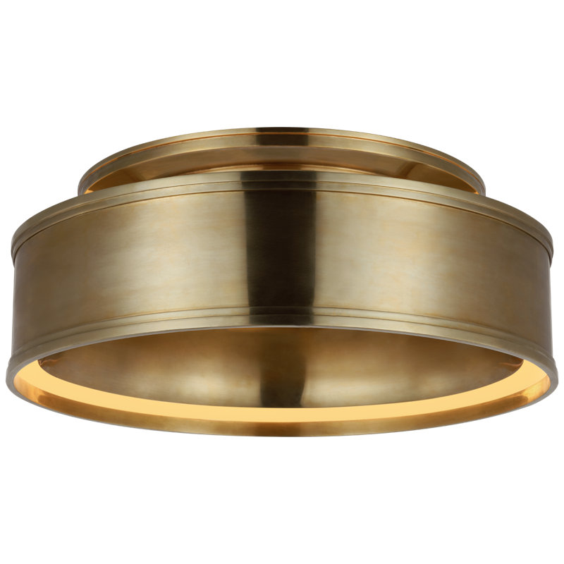 Connery 3 - Light LED Flush Mount, Antique-Burnished Brass, Antique-Burnished Brass
