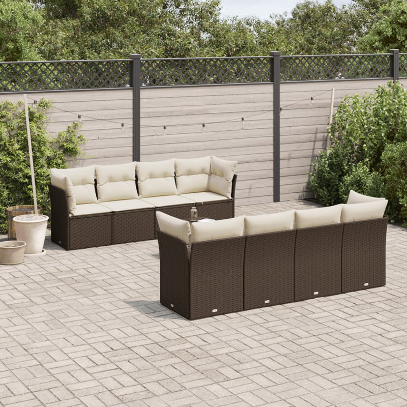 Vidaxl Garden Sofa Set Brown