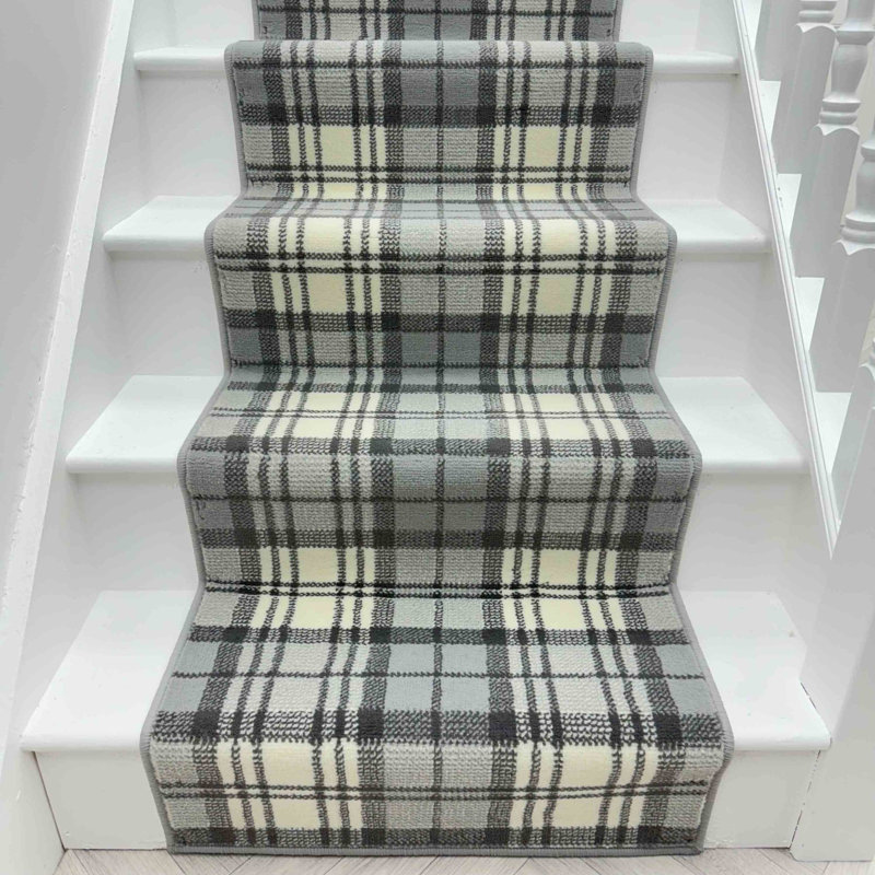Stair Runner Plaid Area Rug, Runner 60 x 450 cm