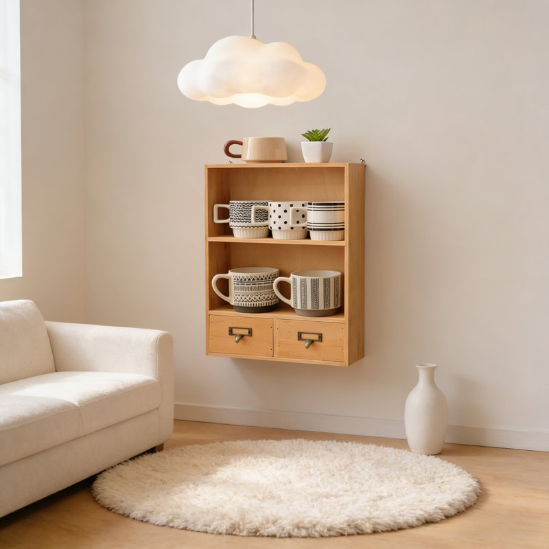 Étagère murale en bois de pin massif 12,99 po