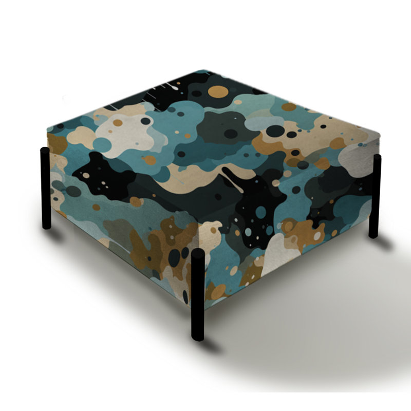 Dreamy Camouflage - Grand repose-pieds carré camouflage