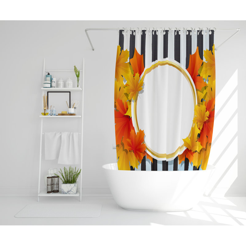 Wilibald Polyester Shower Curtain, 168cm H x 168cm W