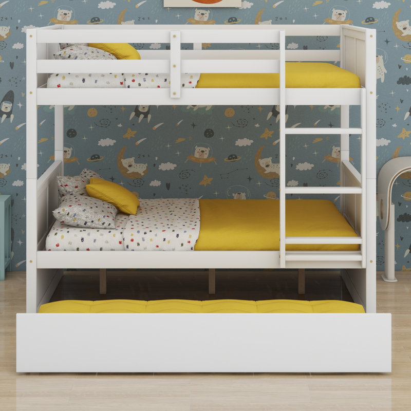 Bunk Bed With Trundle, White