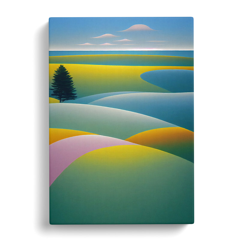 Memphis Spring Landscape Serene Vol.2 - Wrapped Canvas, 76cm H x 50cm W
