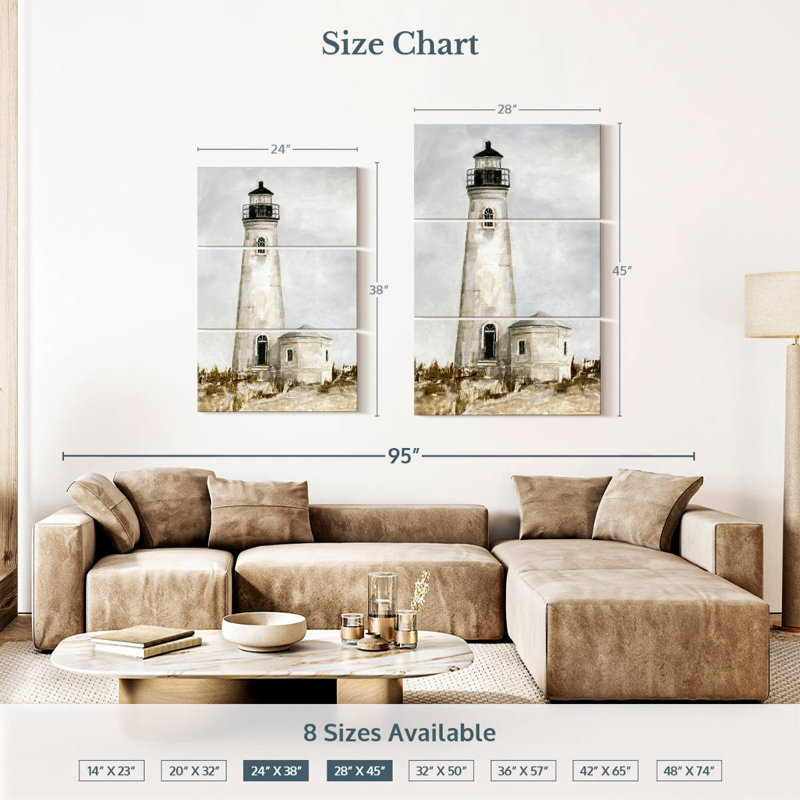 Lilie Rustic Lighthouse I, 38" H x 24" W