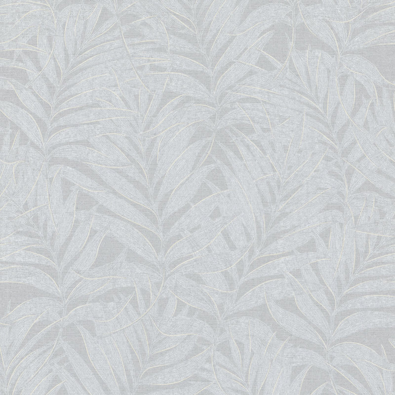 Hotel Botanical Palm Leaf Glitter Design Wallpaper Roll, Cream