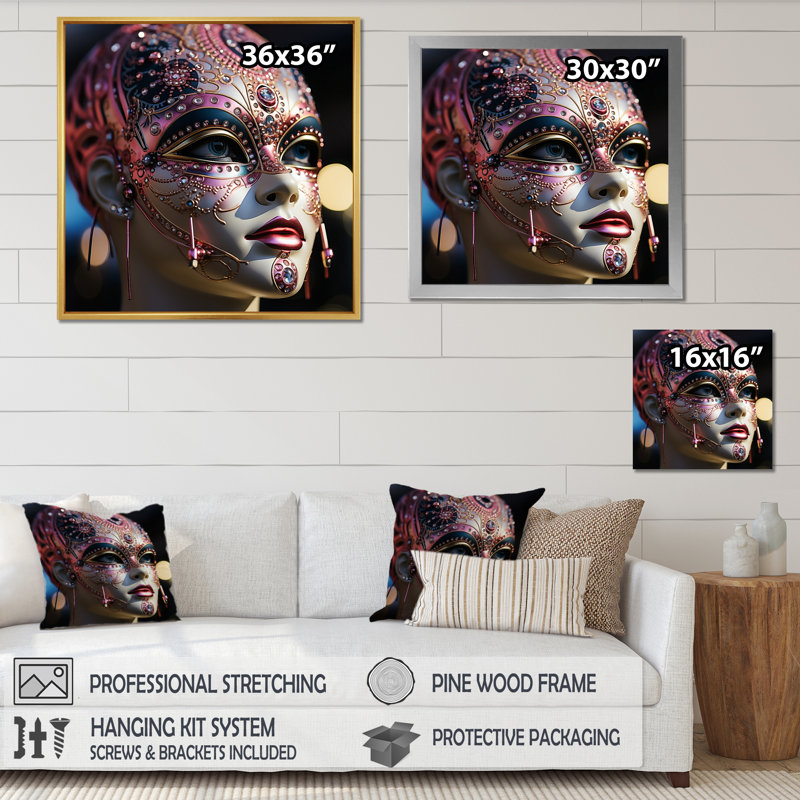 Exquis Portrait of Divine Goddess sur impression sur toile, H 30 po x l 30 po x P 1 po, Cadre simple argenté