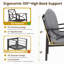 Chaise de patio en métal 2 pièces avec coussins-114146019