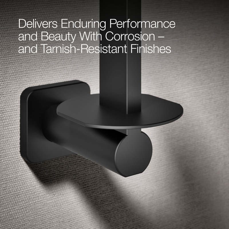 Parallel Vertical Toilet Paper Holder, Matte Black