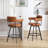 Rozie Swivel 26" Faux Leather Counter Stool-723851642