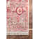 Traditional Medallion Distressed Performance Red Rug