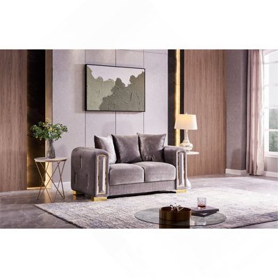Causeuse de style moderne en argent