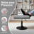 Upholstered Height Adjustable Footrest Stool, Swivel PU Leather Foot Stool, Under Desk & Living Room Ottoman Vanity Accent Stool for Office, Living Room & Vanity-1862882067