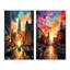 «City Detroit Popart», 2 pièces sur toile-747839850-747839855