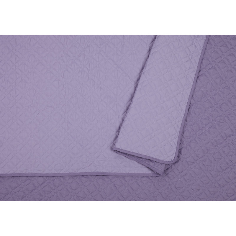 Ensemble de courtepointe réversible en microfibre Corbin and Angelietta, Lit double, Mauve